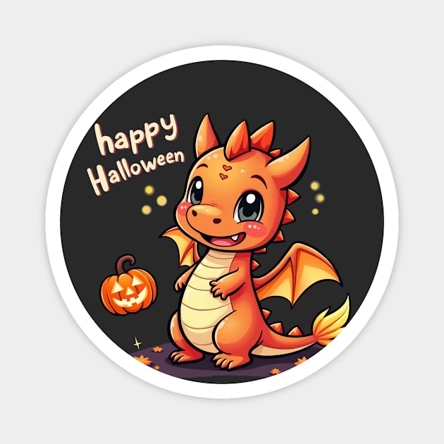 Halloween Dragon Magnet by CreativeSage